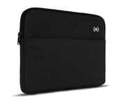 Speck Transfer Pro-Pocket Universal 13-14 Inch Laptop Sleeve with Front Pocket - Durable Protective Case for Laptops and Tablets - Compatible with MacBook Computers - Black/White