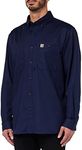 Carhartt Men's Rugged Professional Long Sleeve Work Shirt, navy, Medium