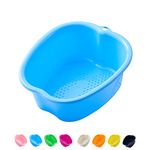 AXLOFO® Large Spa Foot Bath Bowl, Sturdy Plastic Foot Soak Bowl, Massage Foot Pedicure Bowl, Detox, feet soak, Extra FootBath foot basin For Soaked to Remove Dead Skin, Calluses (blue)