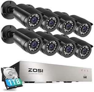 ZOSI 3K Lite 8CH Security Camera System Outdoor with 1TB Hard Drive,AI Human/Vehicle Detection,Night Vision,H.265+ 8 Channel 5MP Lite Video DVR Recorder,8X 1080P HD 1920TVL Weatherproof CCTV Cameras