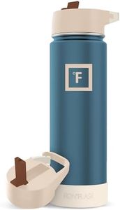 IRON °FLASK Sports Water Bottle - Wide Mouth with Straw Lid & Boot - Stainless Steel Gym & Outdoor Bottles for Men, Women & Kids - Double Walled, Insulated Thermos, Metal Canteen - Desert Oasis, 22 Oz