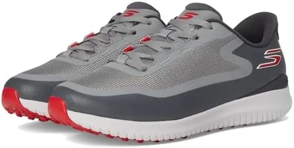 Skechers Men's Flight Spikeless Slip-in Golf Shoe Sneaker, Gray, 10