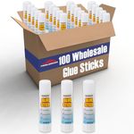 100 Pack Wholesale Glue Sticks Bulk for Classroom Pack for Kids, School, Crafts, Crafting, Scrapbooking - Washable, Dries Clear