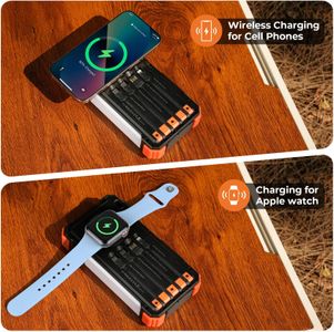 BLAVOR 20000mAh Solar Power Bank – Fast Charging, USB-C, Wireless, Camping Light