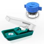 OTICA Best Pill Cutter & Crusher Combo Pack - Pill Splitter With Stainless Steel Blade | Medicine Grinder For Home, Travel & Medical Use | Tablet Splitter