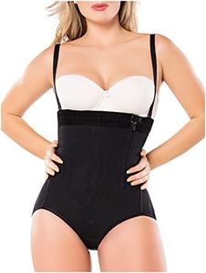 DIANE & GEORDI 2405F Fajas Colombianas Reductoras y Moldeadoras Levanta Cola Strapless Tummy Control Shapewear Girdles for Women Body Shaper Black 4XL