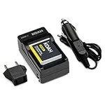 Koah PRO Rechargeable Replacement 1300 mAh Li-Ion Battery and Charger Compatible with Canon NB-6L, NB-6LH, Small, Compact and Ultra Portable Spare Charge kit, USB Charging Output for Digital Camera