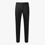 L S U Boys School Trousers Adjustable Waist Half Elasticated Trouser 3/4-15/16 Teflon (15-16 Years, Black)