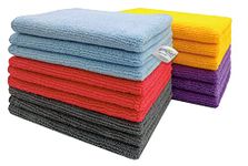 SOFTSPUN Microfiber Hair and Face Care Towel Set of 15 Piece, 20x30 Cms, 340 GSM (Multicolor). Super Soft & Comfortable, Quick Drying, Ultra Absorbent