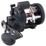 PENN Warfare™ Level Wind, Fishing Reel, Conventional Reels, Sea - Inshore/Nearshore Fishing, Saltwater Boat or Kayak Fishing,Unisex, Black/Red/Smoke, 20LC | Right Hand
