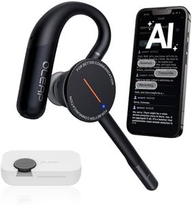 Archer AI Voice Recorder Earpiece, Wireless Single Ear Bluetooth Headset, Meeting Assistant with Transcription, AI Noise Canceling 50dB, AI Transcribe & Summarize with App for Office/Meeting/Driving