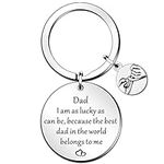 SMARGO Dad Gifts Dad Keyring from Daughter Son Christmas Birthday Keychain Fathers day Gift for Dad