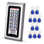 GXY RFID Waterproof Zinc Alloy Access Control Keypad +10pcs 125KHz Blue Keytags, Backlight Keyboard