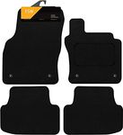 FSW - Tailored Mats - Fits VOLKSWAGEN Vw T-Roc 2017 Onwards - Black Carpet - Anti Slip Mat - Non Slip Car Floor Mat, Fitted With Clips & Granulated Backing - 4 Pc Floor Mat Only