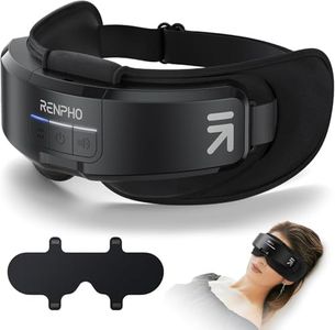 RENPHO Eyeris Shift Masque de Nuit Massage, 2-en-1 Masseur Oculaire avec Chaleur & Musique Bluetooth, 3 Pressions, 3 Températures, 3 Minuteries, Masque de Sommeil pour Soulager la fatigue oculaire