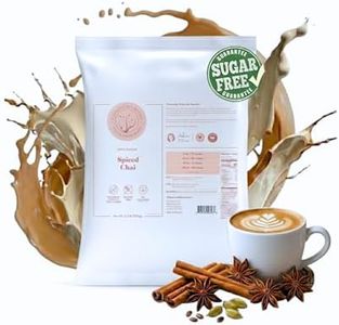 5 SPARROWS Sugar-Free Spiced Chai Latte Flavored Drink Mix- Stevia, Keto Friendly, No Sugar Coffee Creamer, 40 oz (2.5lb)