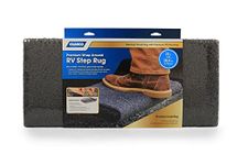 Camco 42968 Gray Premium Wrap Around RV Step Rug (PVC Material (22" x 23"))