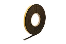 Neoprene Rubber Black Self-adhesive Sponge Strip 10mm wide x 2mm thick x 10m long