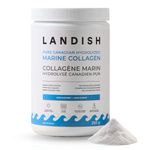 Landish Pure Canadian Marine Collagen Peptides Powder - Whole-Body Benefits & Joint Support, For Women & Men - Hydrolyzed, Unflavoured, Ultra-Pure Protein Supplement - Fully Dissolves, 0 Carb & Sugar - Made in Canada - 250 g (30-Day Supply)