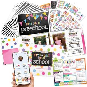 Class Keeper School Keepsake Kit, Pastel Dots Class Keeper, Pastel Flags School Photo Prop Deck, Girl Power Sticker Set