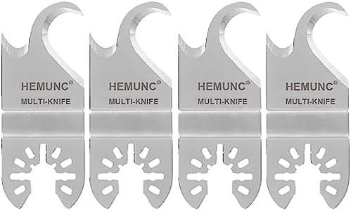 HEMUNC 4PCS Oscillating Multitool Saw Blades, Oscillating Multi Tool Hook Knife Blade for Cutting Roofing Shingles, PVC Carpet, and Cardboard, Fit Dewalt Milwukee Rockwell Bosch Dremel Ryobi Ridgid