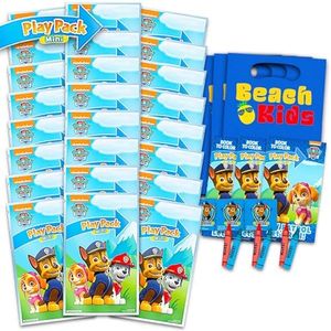 Nick Shop Paw Patrol Mini Party Favors Set for Kids - Bundle with 24 Grab n Go Play Packs with Coloring Pages, Stickers and More (Paw Birthday Supplies)