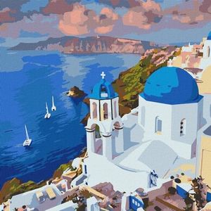 Ideyka Painting by Numbers kit KHO2754 Picturesque Santorini