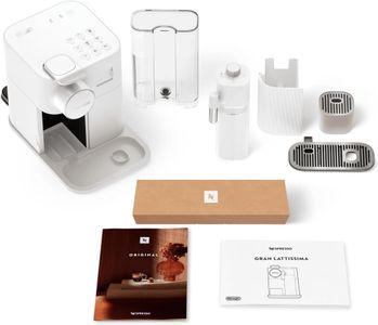 Nespresso Gran Lattissima Coffee Machine – Milk Frother, White, Starter Capsule Set