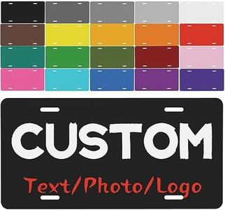 Placa de matrícula Personalizada Etiqueta de Coche Engrosada Personalizada con Texto, Imagen, Foto, Logotipo, Nombre - Etiquetas de Coche de Aluminio de Metal Personalizadas 6 x 12 Pulgadas