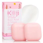 Koji White Kojic Acid & Collagen Skin Lightening Soap (2.82 oz / 2 Bars) - Natural Skin Brightening For Even Complexion - Moisturizes, Reduces Acne Scars & Wrinkles, Fades Dark Or Red Spots & Freckles