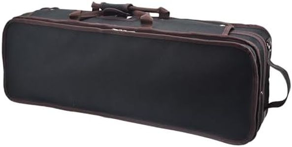 DIGERVY 4/4 Full Size Violin Case, Lightweight Portable Carrying Bag, Oblong Professional Hard Case with Built-in Hygrometer, Shoulder Straps, Plush Lining for Students & Players, Black & Navy