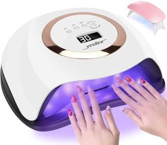 YESDEX Professional 168W UV LED Nail Lamp, Fast Gel Polish Dryer With 42 LEDs, 4 Timer Settings for Nail Curing