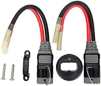 Camco Trac Outdoors High-Current Connector Kit, 8 Gauge | Upgrade Your Trolling Motor Connectors to High-Current 12V or 24V Power | for 60 Amp 12/24/36V Power (69441), Black