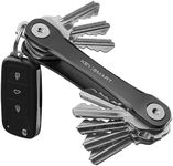 KEYSMART Flex Key Holder - Key Organizer Key Chain, Compact Key Case Pocket-Sized EDC Key Chain, Key Ring Loop for Car Key Chain, Expandable Keychain Accessories, up to 8 Keys, Black