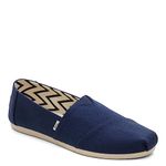 TOMS Organic Cotton Dark Navy Canvas Slip Ons-UK 5