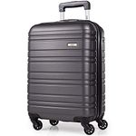 A2B Lightweight 55cm Cabin Approved Suitcase - Small Grey Carry on Luggage with Spinner Wheels, Hard Shell, Hand Luggage for Flights, Kids, Jet2, BA, Lufthansa, Virgin Airlines (Grey, Small)