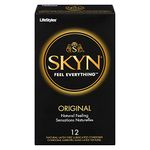 SKYN Original NON-Latex Lubricated Condoms with SKYNFEEL technology 12 Count Box
