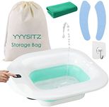 YYYSITZ Sitz Bath, Electric Sitz Bath for Hemorrhoids, Sitz Bath for Toilet Seat, Postpartum Care Bowl, Sits Bath Soak Tub for Women Men, Sitz Baths Salts Pan, Butt Bath Basin, Portable, Green
