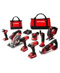 Craftsman CMCK800D2 V20 20-Volt Max 8-Tool Power Tool Combo Kit with Soft Case