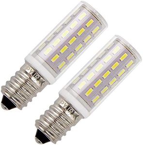 Cooker Hood E14 LED Bulbs, 5W LED Bulb Replacement for 45W Halogen Bulbs, Cool White 6000K, AC100V-240V, for Cooker Hood, Refrigerator, Sewing Machine. (Pack of 2)