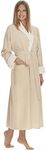 Women's Microfiber Robe by BOCA TERRY - Luxury Hotel Bathrobe, Long Spa Robes for Women - Generous Sizing