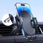 Miracase Mobile Phone Holder Car 【2023 Latest Double Hook】Universal Mobile Phone Holder Car Ventilation, 360 Degree Rotation Car Mobile Phone Holder for iPhone 15/14/13/12 Pro Max Plus/Samsung and 4-7