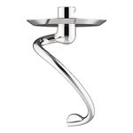Cofun Stainless Steel Spiral Dough Hook for Kitchenaid Stand Mixer, 4.5 Qt - 5 Qt Tilt Stand Mixer Attachments for Kitchenaid Dough Hooks - Dishwasher Safe (C2302)
