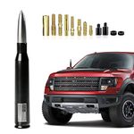 Car Truck Antenna,Car Truck Bullet Antenna with Studs,Universal Vehicle Short Antenna,Suitable for Chevy Silverado 1500 3500 HD Avalanche Sierra 1500 3500 Denali Heavy Duty Pickup Accessories (Silver)