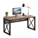 TEKAVO Engineered Wood-Home Office Computer Table Polished Desk Workstation,Desktop Pc Table,Gaming Computer Table For Home-Rb(120X60X76 Cm)/ Diy,Brown