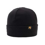 LUPA Handmade Unisex Heavyweight Fleece Hat - Thermal Beanie for Men & Women - Fleece Caps for Snow - Warm Winter Hat (Black)