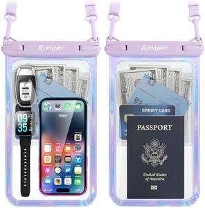 [Up to 10"] Large Waterproof Phone Pouch Bag - 2 Pack IPX8 Waterproof Phone Case for iPhone 17 16 15 Pro Max Galaxy S25 S24 Ultra, Touchscreen & Underwater Photography, Beach Cruise Travel Essentials