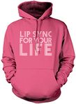 Lip Sync for Your Life - Unisex Hoodie - Drag Queen Race 12-13 Years Pink