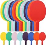 16 Pcs Bulk Plastic Table Tennis Paddle Set Sports Table Tennis Racket Multi Color Table Tennis Paddles Racket Table Tennis Equipment for Indoor Outdoor Camp, Vacation, Centers Table