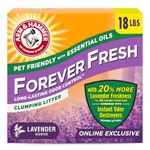 Arm & Hammer Forever Fresh Clumping Cat Litter Lavender, MultiCat 18lb with 20% More Lavender Freshness, Pet Friendly with Essential Oils